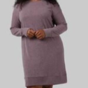 NWT 32 Degrees HEAT Port Royale Heather Soft Sweater Knit Crew Dress Size Large